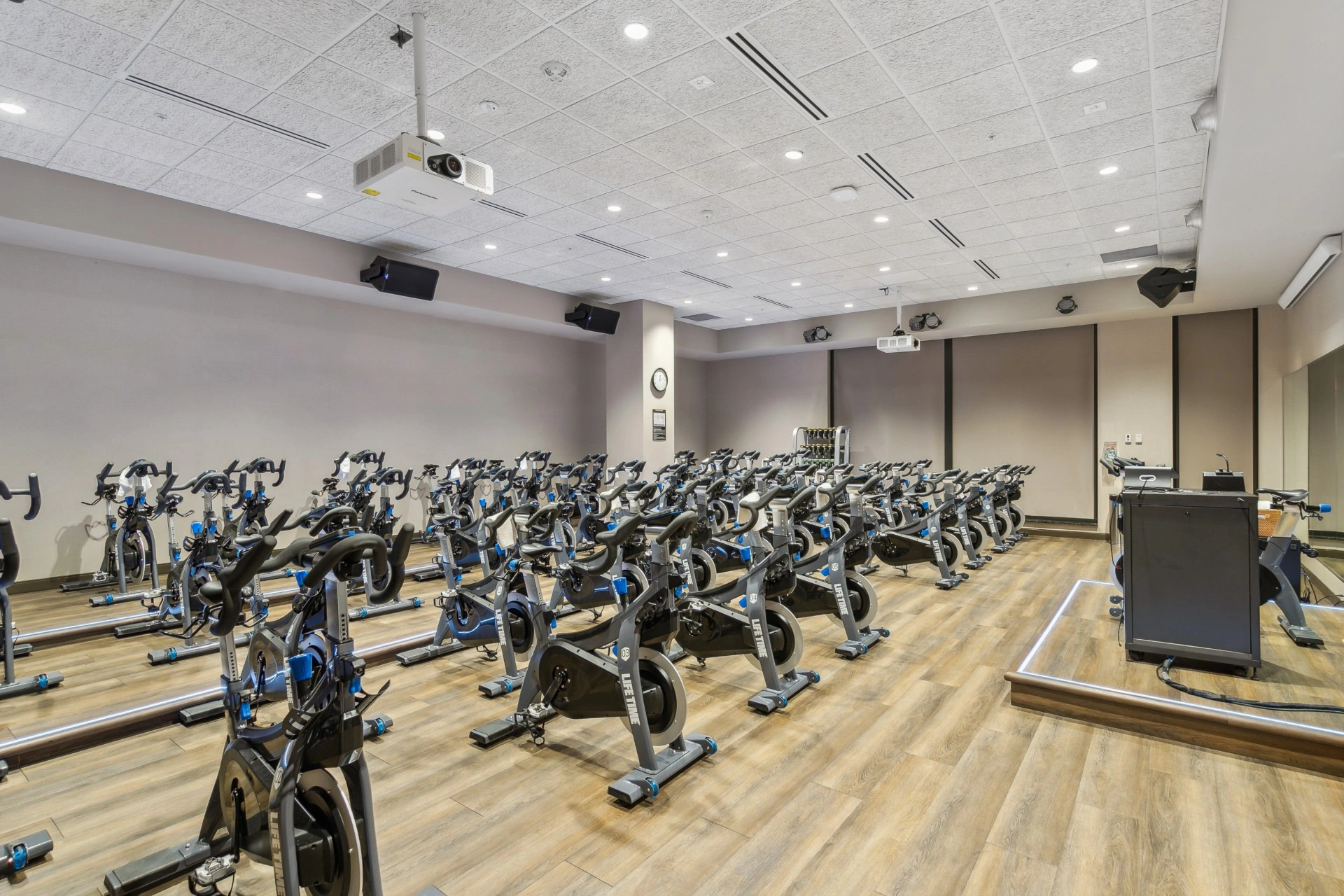 Maintain a healthy lifestyle by making use of the fitness center at Life Time Living