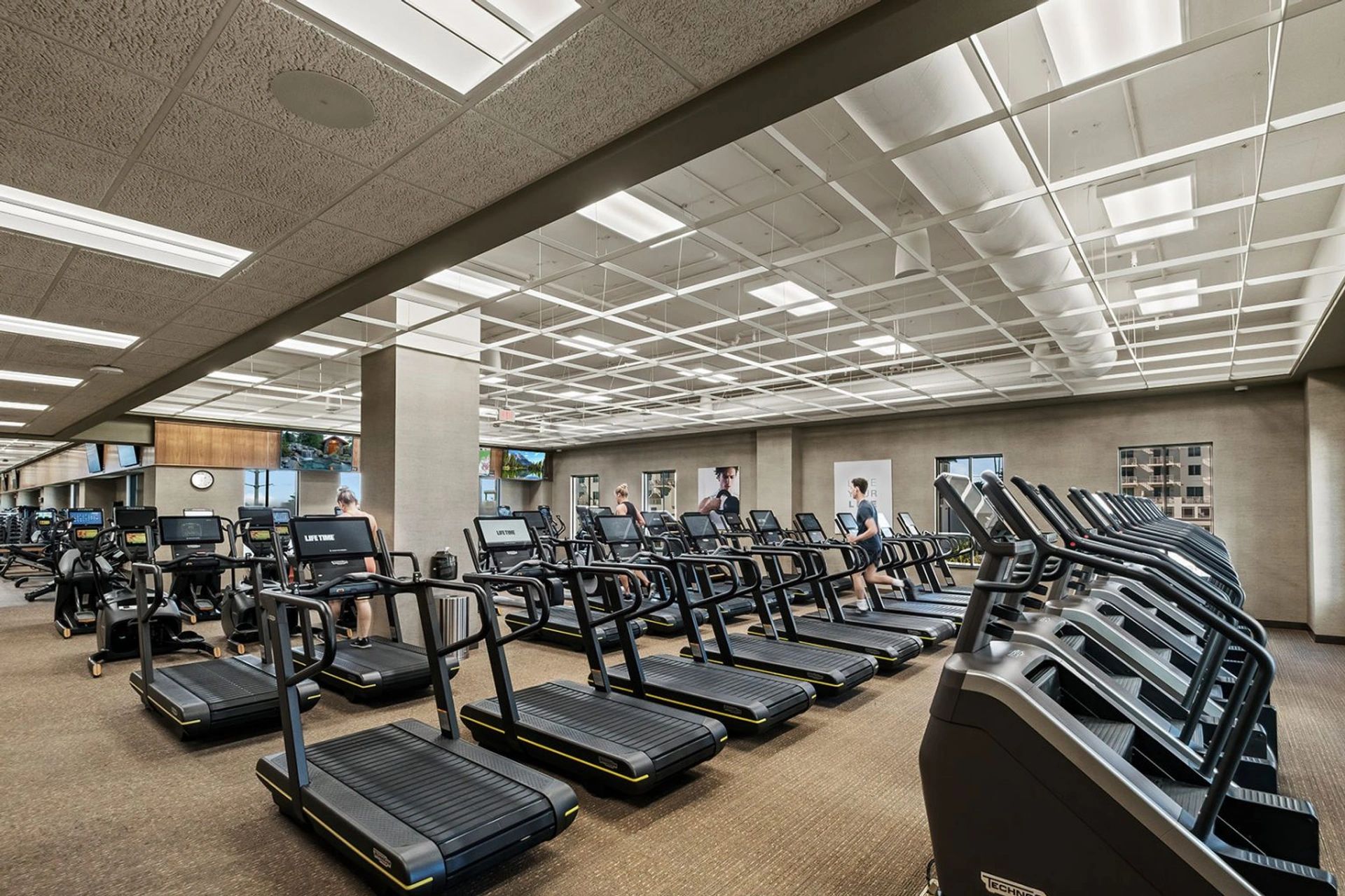 Maintain a healthy lifestyle by making use of the fitness center at Life Time Living