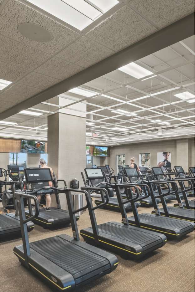 Fitness center at Life Time Living