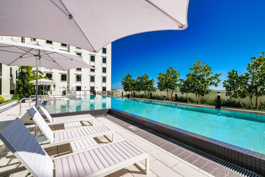 Swimming pool at Life Time Living